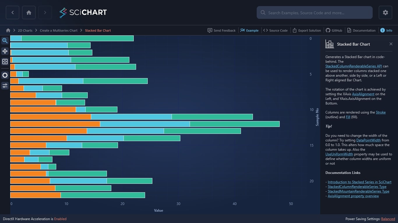 Wpf Stacked Bar Charts Fast Wpf Chart Examples Scichart