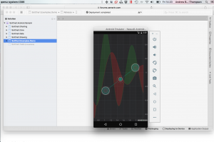 SciChart Android running inside Xamarin Studio on a Mac