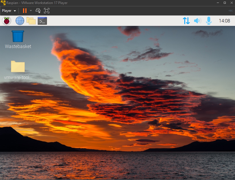 Raspberry Pi OS Running on VMWare Player 17!